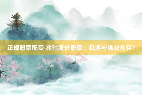 正规股票配资 兆驰股份股票：机遇与挑战并存？