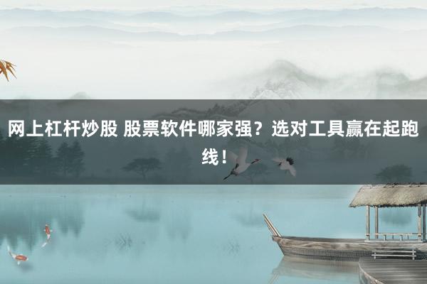网上杠杆炒股 股票软件哪家强？选对工具赢在起跑线！