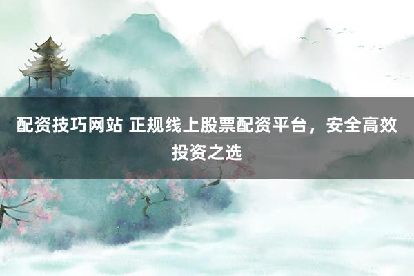 配资技巧网站 正规线上股票配资平台，安全高效投资之选